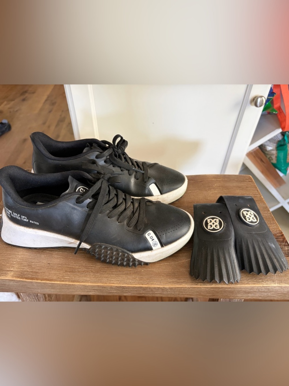 G/FORE women's kiltie disruptor shoe in onyx size 8